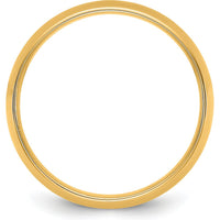 14K Yellow Gold 6.5mm Comfort Fit Domed Wedding Band - Polished Finish by Luciano & Cie