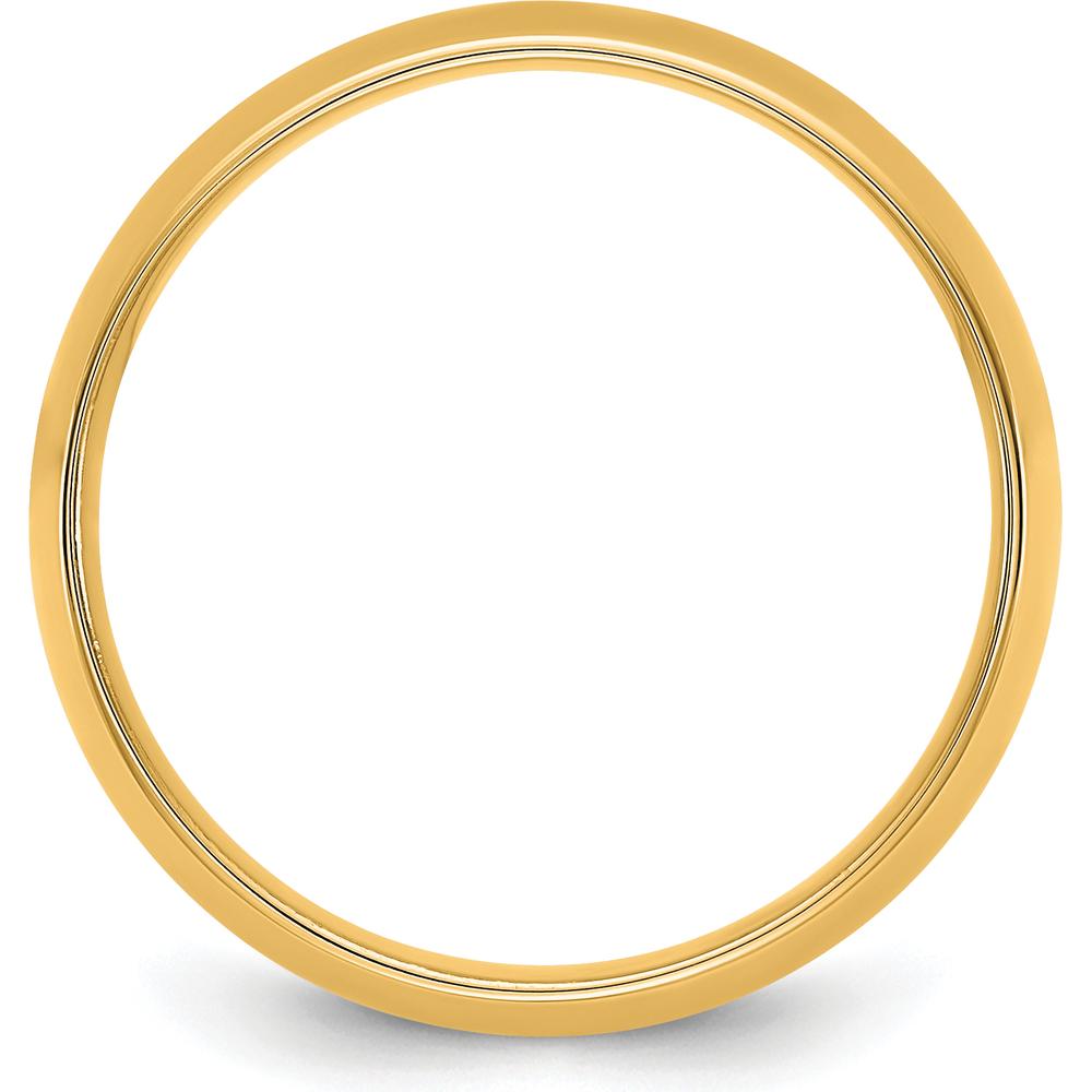 14K Yellow Gold 6.5mm Comfort Fit Domed Wedding Band - Polished Finish by Luciano & Cie