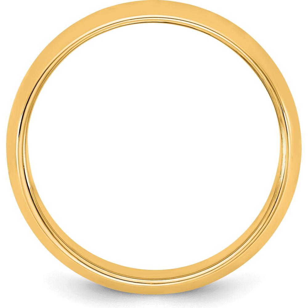 14K Yellow Gold 6.5mm Half Round Domed Band - Solid Gold Wedding Ring by Luciano & Cie