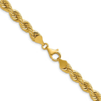 14K Yellow Gold 6.7mm Rope Chain Necklace - 20"