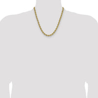 14K Yellow Gold 6.7mm Rope Chain Necklace - 20"