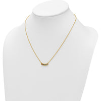 14K Yellow Gold 6-Birthstone Mother's Necklace Mounting - Customizable Gemstone Pendant by Oro Pregiato