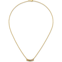 14K Yellow Gold 6-Birthstone Mother's Necklace Mounting - Customizable Gemstone Pendant by Oro Pregiato