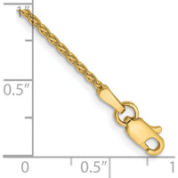 14K Yellow Gold 6" Parisian Wheat Chain with Lobster Clasp - 1.5mm Width by Oro Pregiato