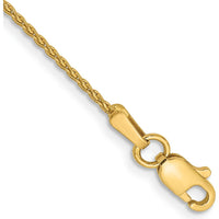 14K Yellow Gold 6" Parisian Wheat Chain with Lobster Clasp - Solid 1.2mm Width by Oro Pregiato