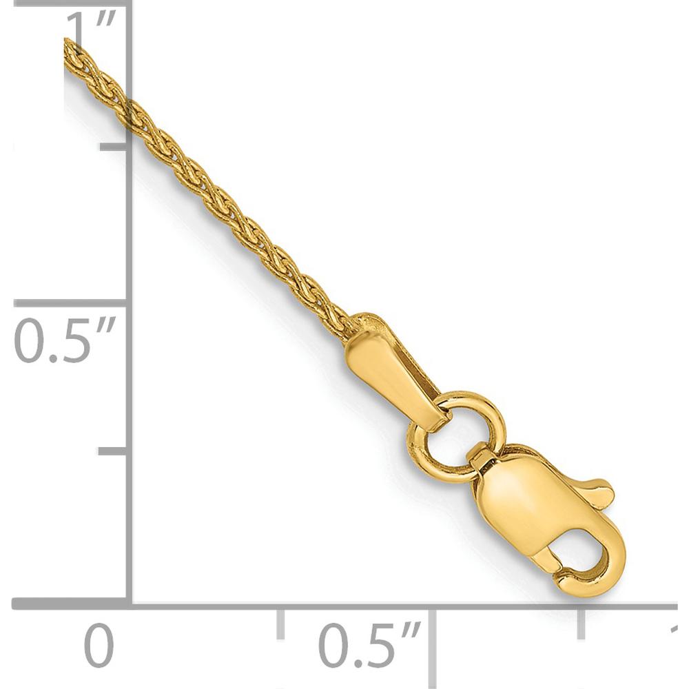 14K Yellow Gold 6" Parisian Wheat Chain with Lobster Clasp - Solid 1.2mm Width by Oro Pregiato