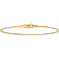 14K Yellow Gold 6" Parisian Wheat Chain with Lobster Clasp - Solid 1.2mm Width by Oro Pregiato
