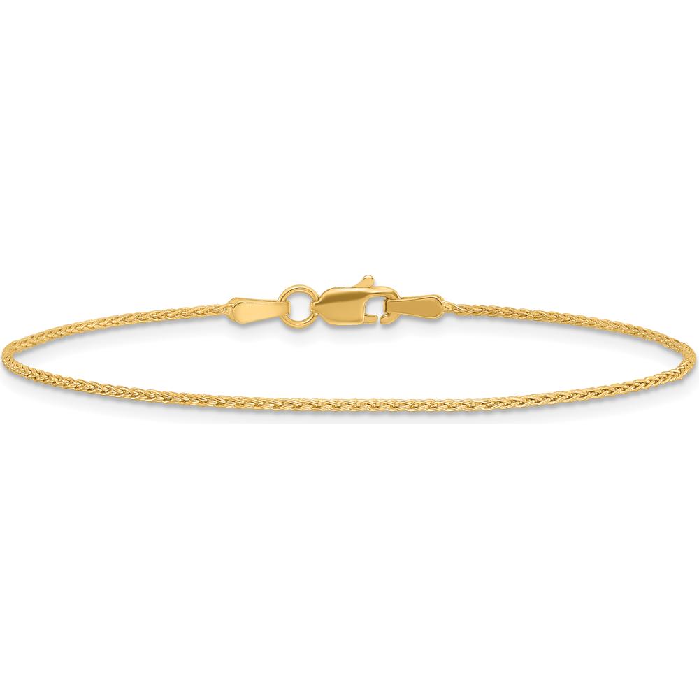 14K Yellow Gold 6" Parisian Wheat Chain with Lobster Clasp - Solid 1.2mm Width by Oro Pregiato