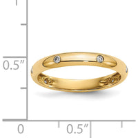 14K Yellow Gold 6-Stone Diamond Band with Round Natural Diamonds - 0.09 Carat Total Diamond Weight by 0