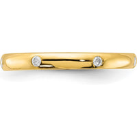 14K Yellow Gold 6-Stone Diamond Band with Round Natural Diamonds - 0.09 Carat Total Diamond Weight by 0