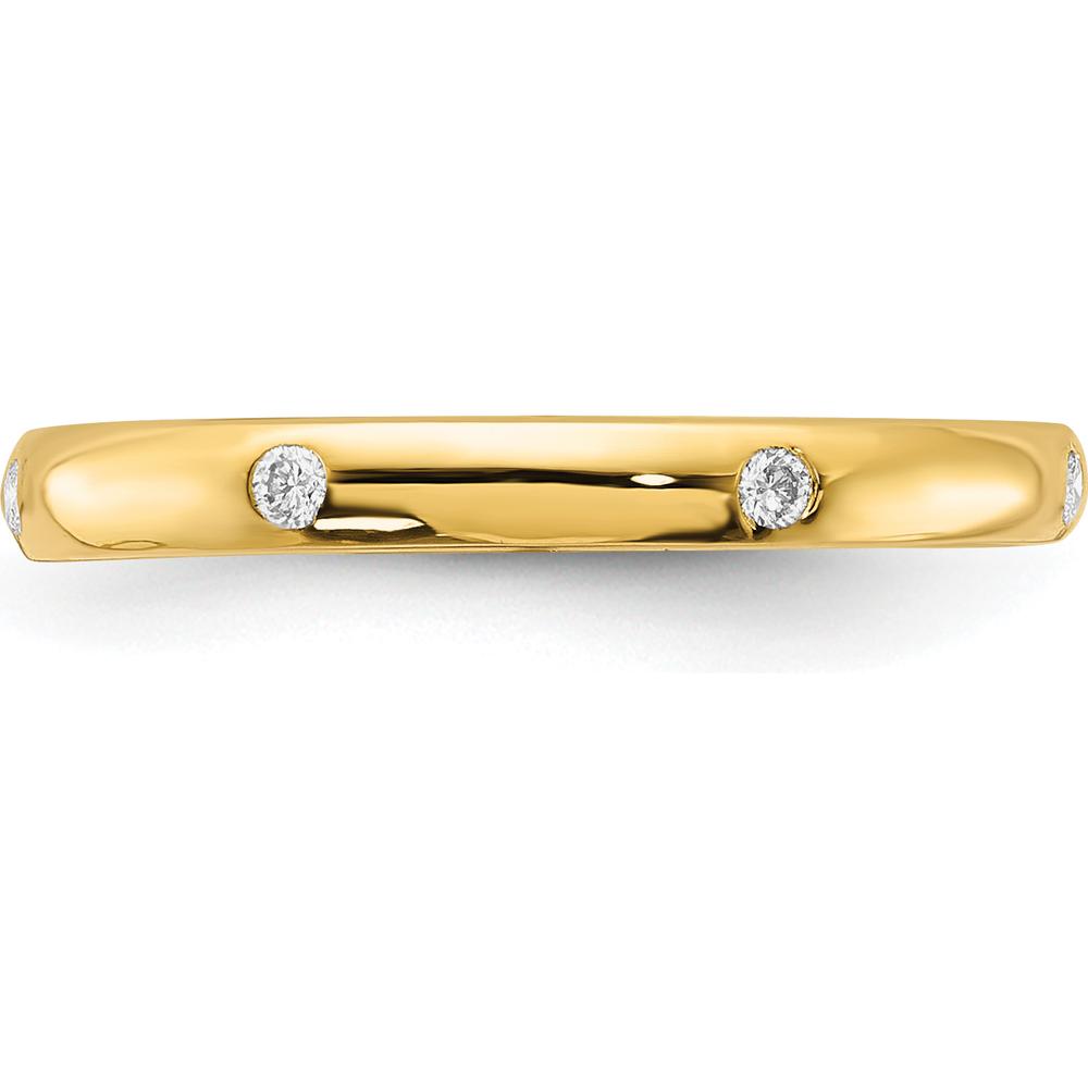 14K Yellow Gold 6-Stone Diamond Band with Round Natural Diamonds - 0.09 Carat Total Diamond Weight by 0