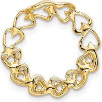 14K Yellow Gold 6-Stone Family Pendant Mounting - 19mm by Oro Pregiato