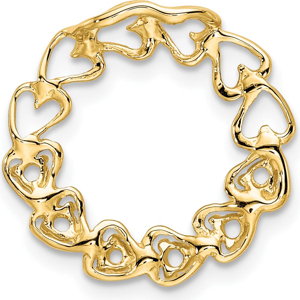 14K Yellow Gold 6-Stone Family Pendant Mounting - 19mm by Oro Pregiato
