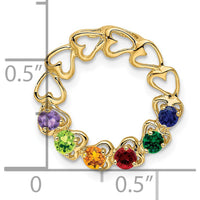 14K Yellow Gold 6-Stone Family Pendant Mounting - 19mm by Oro Pregiato