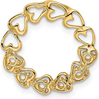 14K Yellow Gold 6-Stone Family Pendant Mounting - 19mm by Oro Pregiato