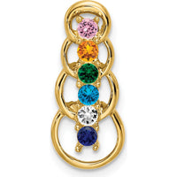 14K Yellow Gold 6-Stone Family Pendant Mounting for Round Stones - 2.5mm Each by Oro Pregiato