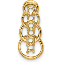 14K Yellow Gold 6-Stone Family Pendant Mounting for Round Stones - 2.5mm Each by Oro Pregiato