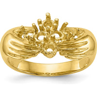 14K Yellow Gold 6-Stone Family Ring Mounting with Tapered Band Design by Oro Pregiato