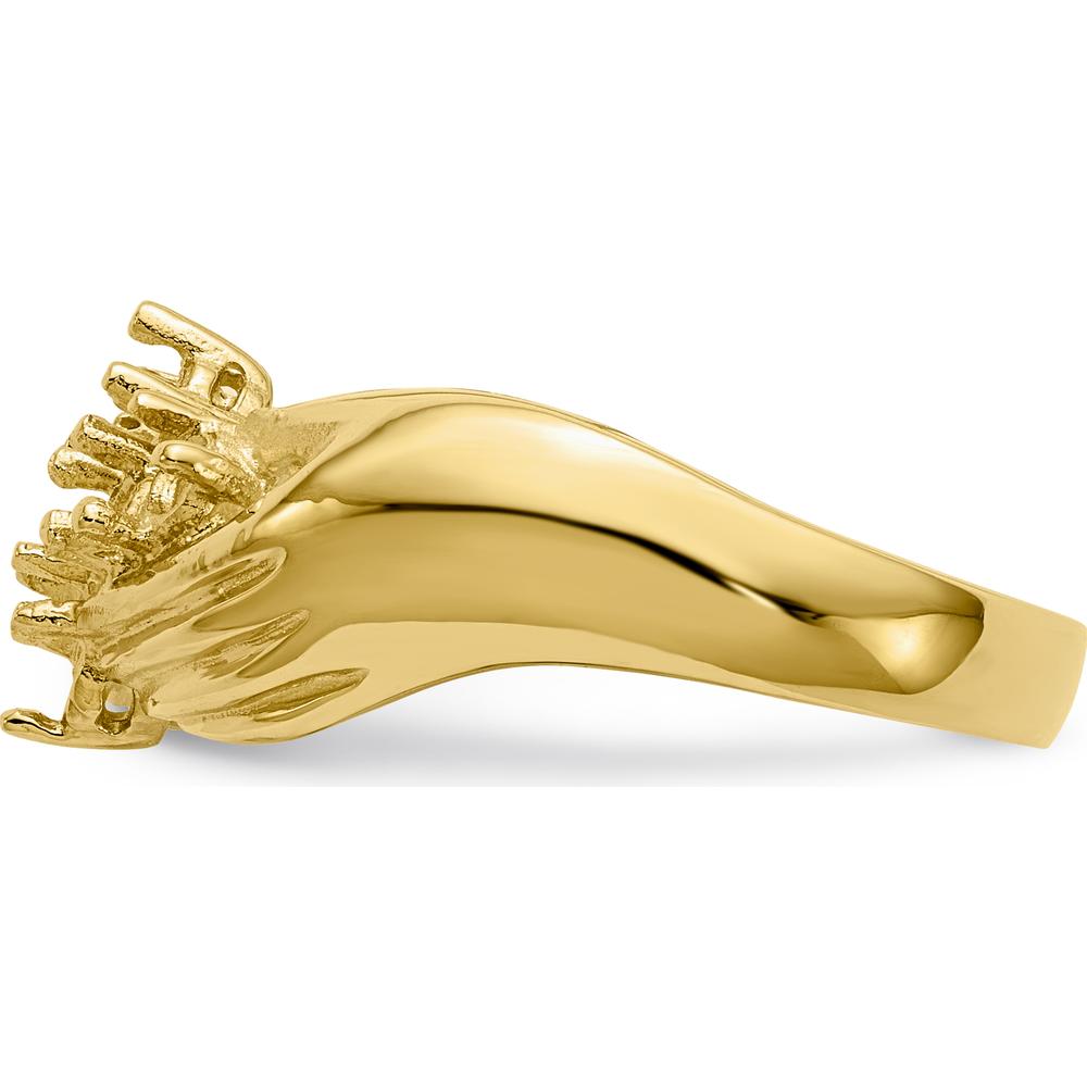 14K Yellow Gold 6-Stone Family Ring Mounting with Tapered Band Design by Oro Pregiato