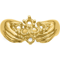 14K Yellow Gold 6-Stone Family Ring Mounting with Tapered Band Design by Oro Pregiato