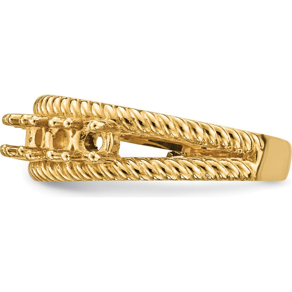 14K Yellow Gold 6-Stone Twisted Rope Band Ring with Amethyst, Topaz, Citrine, and Diamond by Monteluci Fine Jewelry
