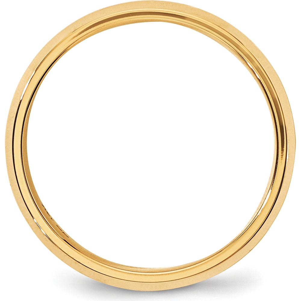 14K Yellow Gold 6mm Beveled Edge Comfort Fit Wedding Band Size 9 by Luciano & Cie