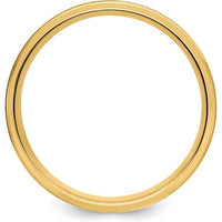 14K Yellow Gold 6mm Comfort Fit Brushed Satin Wedding Band - Heavyweight Design by Luciano & Cie