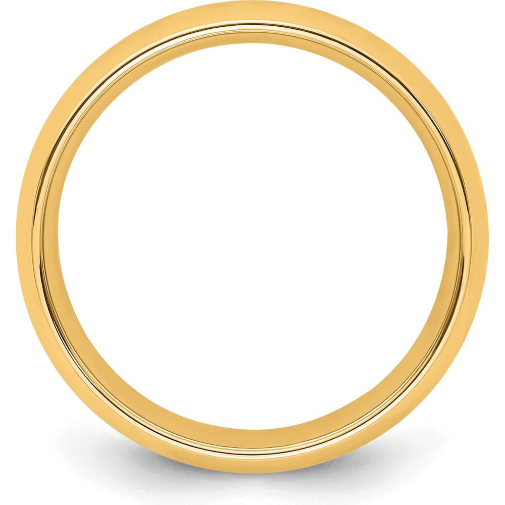 14K Yellow Gold 6mm Comfort Fit Domed Wedding Band - Adjustable Size 5.5 by Luciano & Cie