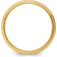 14K Yellow Gold 6mm Comfort Fit Satin Brushed Wedding Band - Lightweight Design by Luciano & Cie
