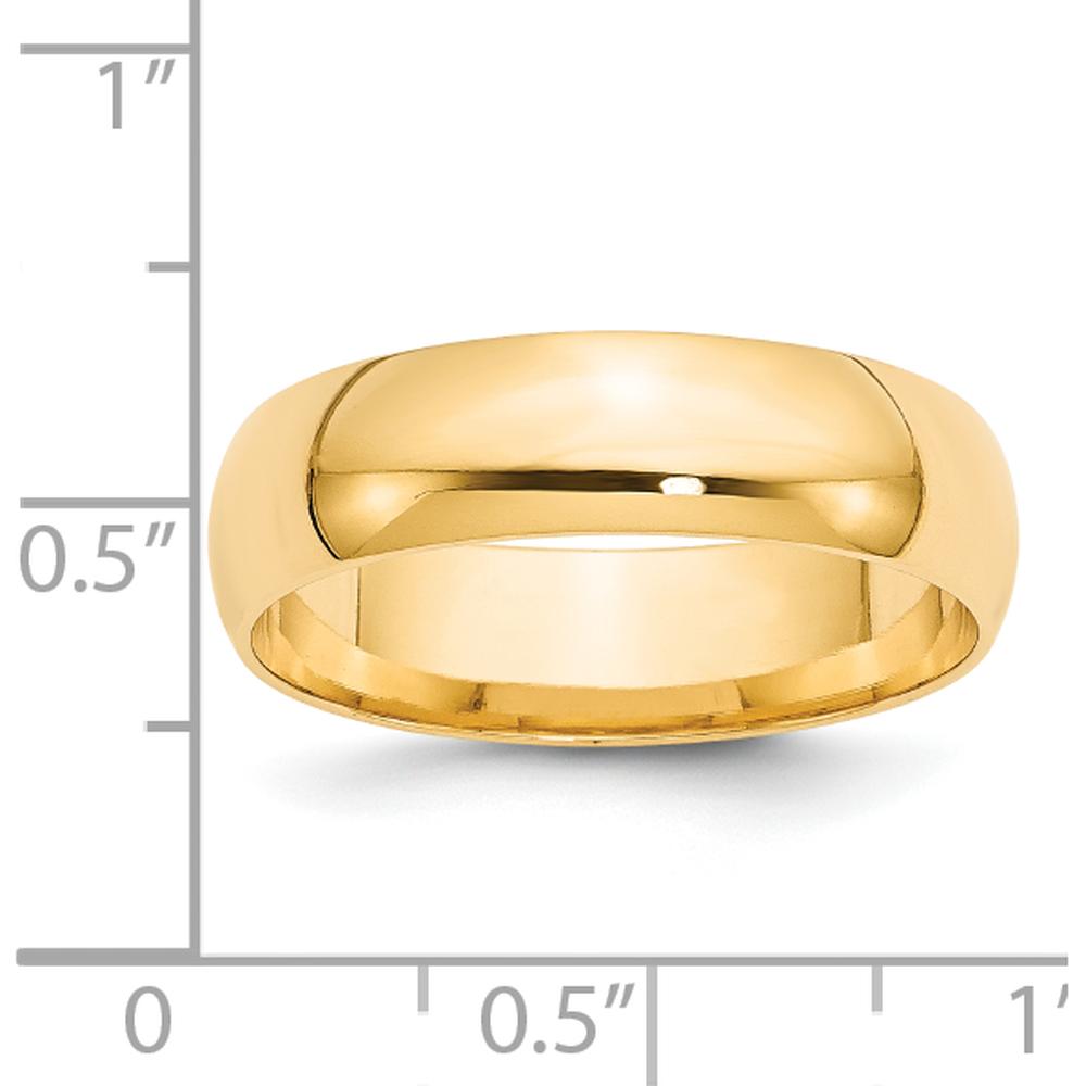 14K Yellow Gold 6mm Comfort Fit Wedding Band Size 9 - Lightweight and Polished Finish by Luciano & Cie