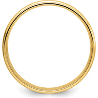 14K Yellow Gold 6mm Comfort Fit Wedding Band with Polished and Brushed Satin Finish by Luciano & Cie