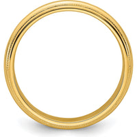 14K Yellow Gold 6mm Double Milgrain Comfort Fit Wedding Band - Size 9 by Luciano & Cie