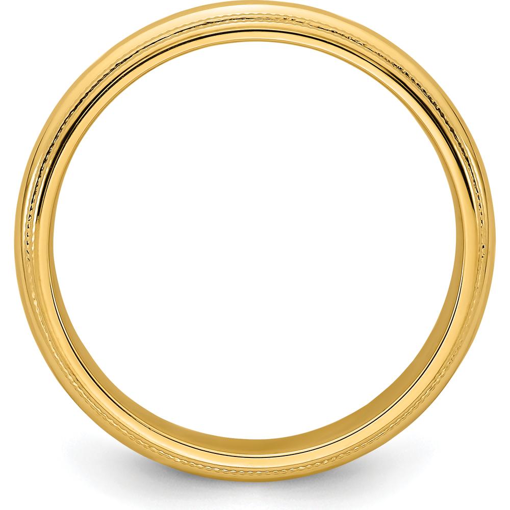 14K Yellow Gold 6mm Double Milgrain Comfort Fit Wedding Band - Size 9 by Luciano & Cie