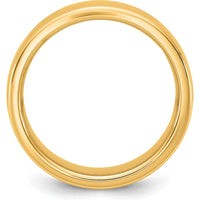 14K Yellow Gold 6mm European Comfort Fit Domed Wedding Band - Engravable by Luciano & Cie