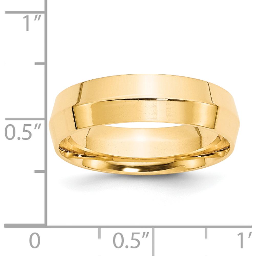 14K Yellow Gold 6mm Knife Edge Comfort Fit Wedding Band - Size 12 by Luciano & Cie