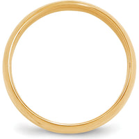 14K Yellow Gold 6mm Lightweight Comfort Fit Wedding Band - Size 12, Adjustable and Engravable by Luciano & Cie