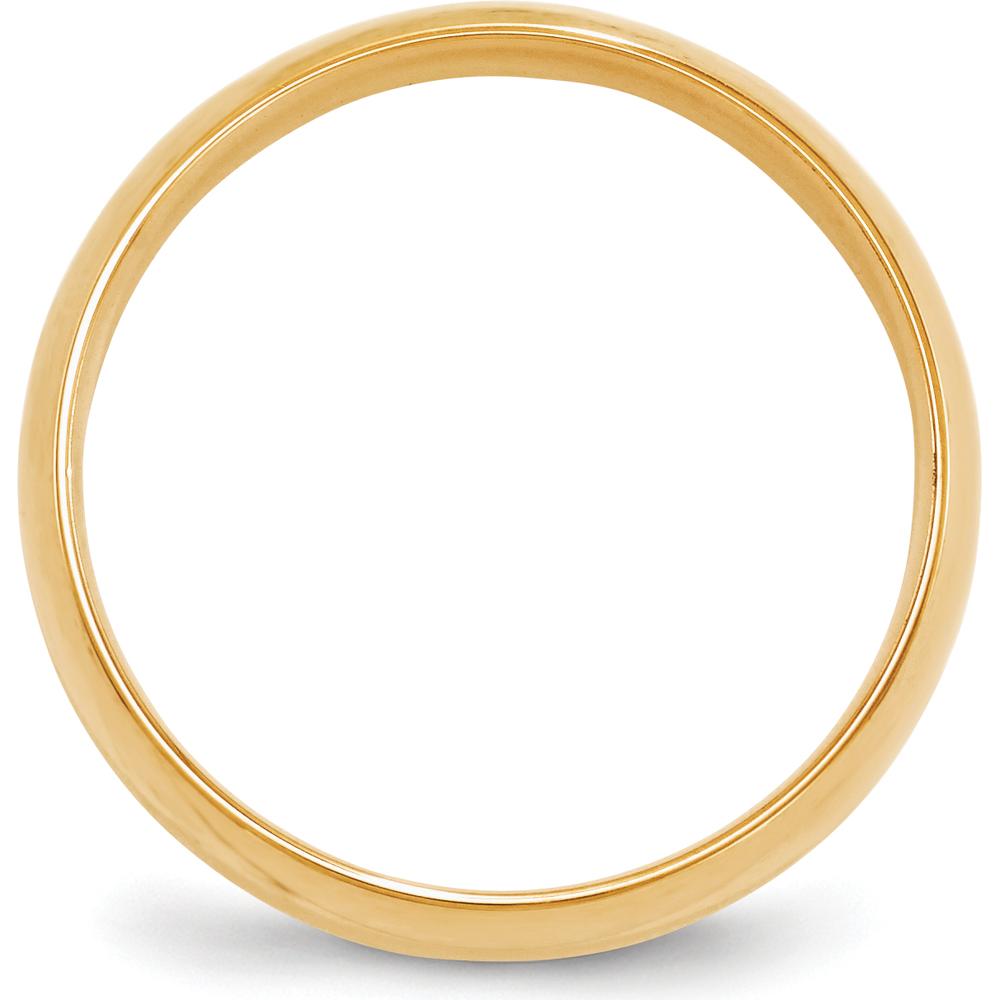 14K Yellow Gold 6mm Lightweight Comfort Fit Wedding Band - Size 12, Adjustable and Engravable by Luciano & Cie