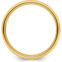 14K Yellow Gold 6mm Lightweight Comfort Fit Wedding Band with Polished Beveled Edge by Luciano & Cie