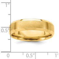 14K Yellow Gold 6mm Lightweight Comfort Fit Wedding Band with Polished Beveled Edge by Luciano & Cie