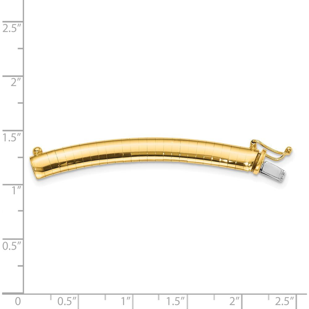 14K Yellow Gold 6mm Lightweight Domed Omega Necklace Extender - 2 Inches in Length by Oro Pregiato