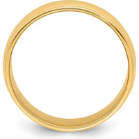 14K Yellow Gold 6mm Milgrain Half Round Wedding Band - Size 10 by Luciano & Cie