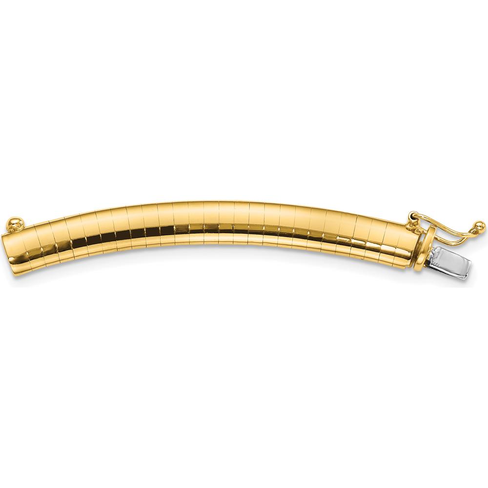 14K Yellow Gold 6mm Omega Necklace Extender - 2" Length with Box Catch Clasp by Oro Pregiato