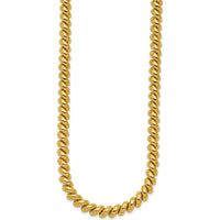 14K Yellow Gold 6mm San Marco Link Necklace - 16" Length by 0