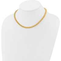 14K Yellow Gold 6mm San Marco Link Necklace - 16" Length by 0