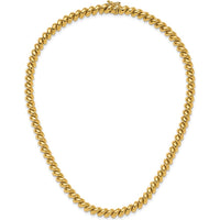 14K Yellow Gold 6mm San Marco Link Necklace - 16" Length by 0
