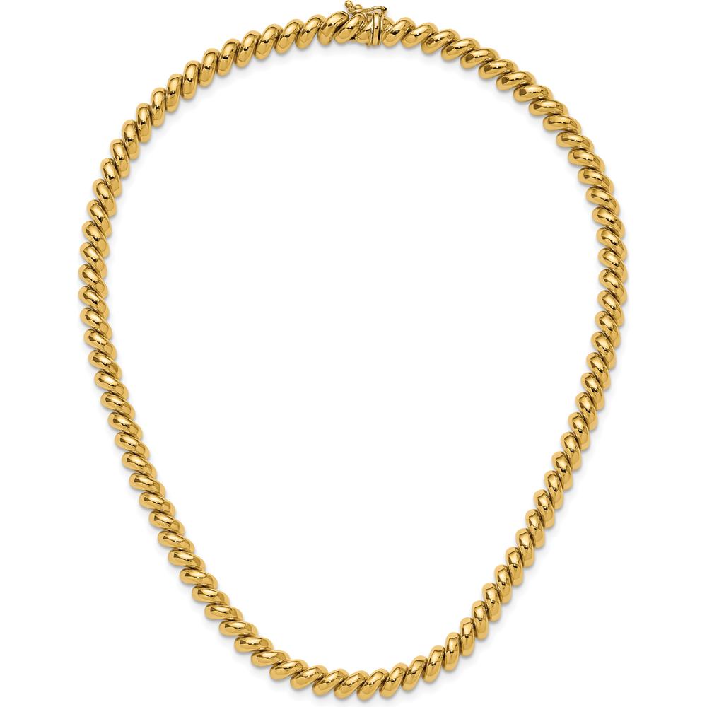 14K Yellow Gold 6mm San Marco Link Necklace - 16" Length by 0