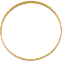 14K Yellow Gold 6mm Solid Polished Half-Round Slip-On Bangle Bracelet - 7.75" Length by Oro Pregiato