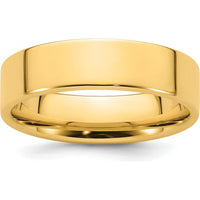 14K Yellow Gold 6mm Standard Weight Flat Comfort Fit Wedding Band - Size 12 by Luciano & Cie