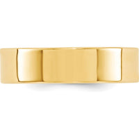 14K Yellow Gold 6mm Standard Weight Flat Comfort Fit Wedding Band - Size 12 by Luciano & Cie