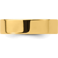 14K Yellow Gold 6mm Standard Weight Flat Comfort Fit Wedding Band - Size 12 by Luciano & Cie